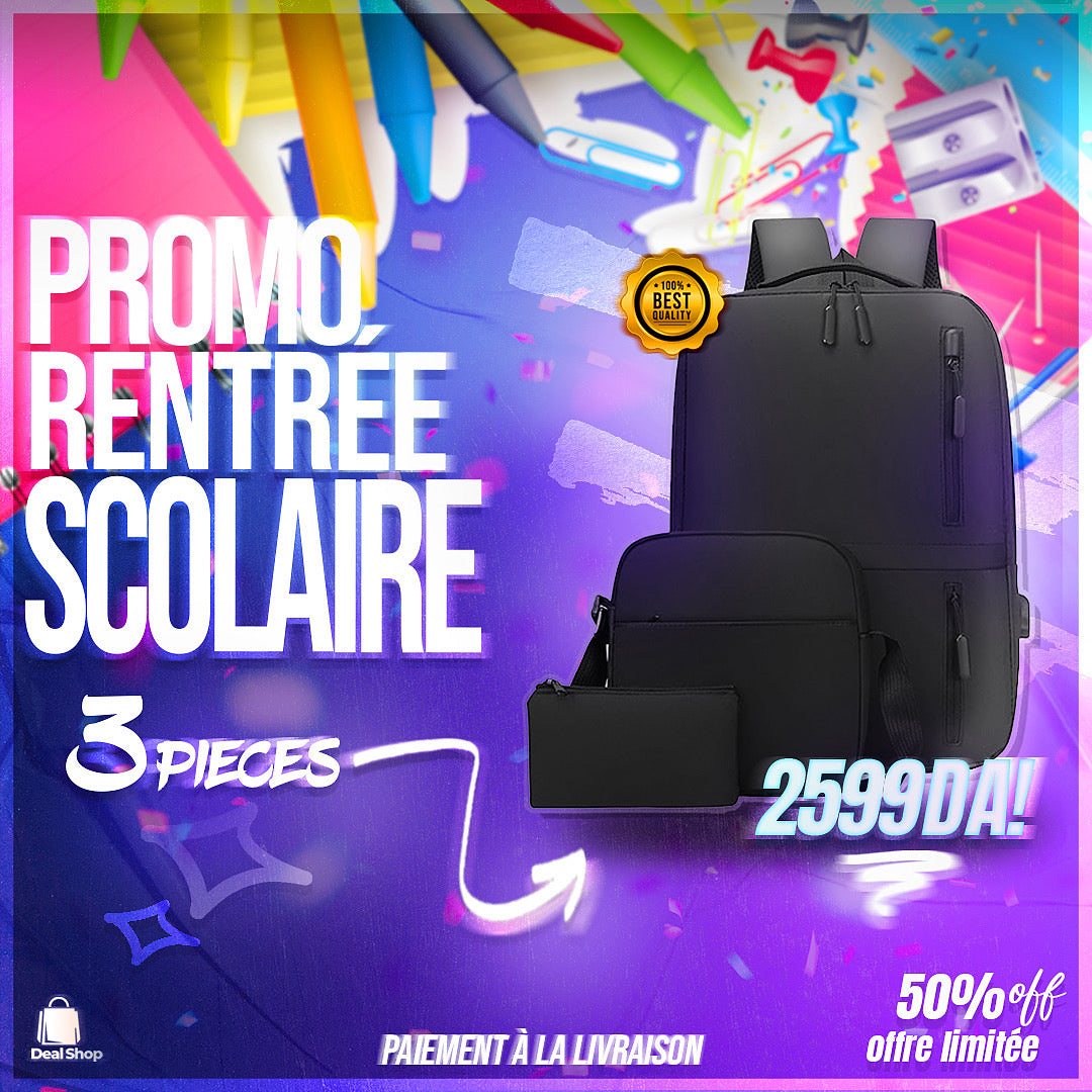 🎒 باك 3 قطع للأولاد والرجال